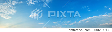 Panorama sky with cloud on a sunny day. Panorama sky with cloud on a sunny day. 60649915