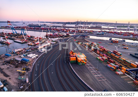 <<新澤西州>>集裝箱堆場/空中 60650427