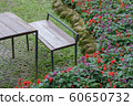 Table and chairs in the garden,Thailand(selective focus) 60650732