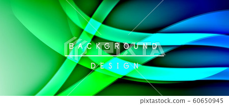 Dynamic trendy fluid color gradient abstract background with flowing wave lines. Vector Illustration Dynamic trendy fluid color gradient abstract background with flowing wave lines. Vector Illustration 60650945