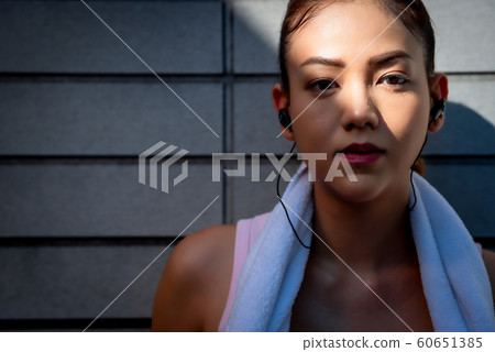 Female exercise break Female exercise break 60651385