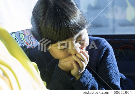 Kids getting motion sick on the bus Kids getting motion sick on the bus 60651904