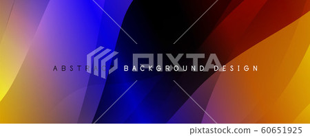 Trendy simple fluid color gradient abstract background with dynamic wave line effect. Vector Illustration For Wallpaper, Banner, Background, Card, Book Illustration, landing page 60651925