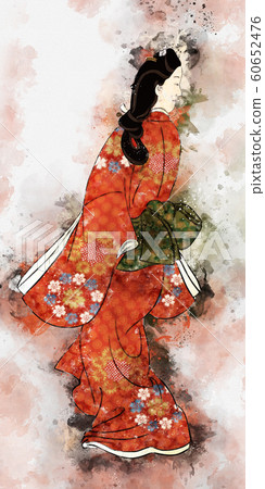 In return beauty figure watercolor version 60652476