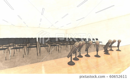 Press conference, announcement, etc. No people, illustration 2-54 60652611