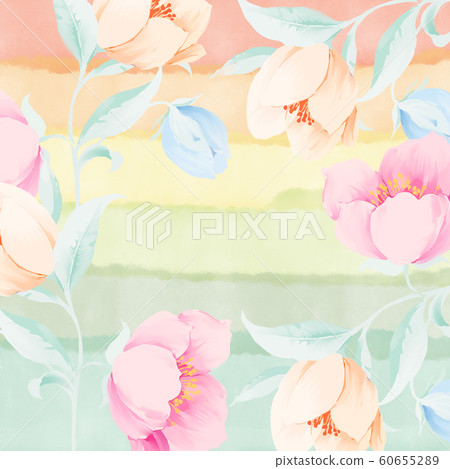 Elegant beautiful watercolor rose flower 60655289