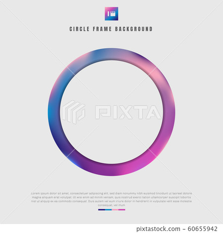 Abstract white circle frame and colorful vibrant 60655942