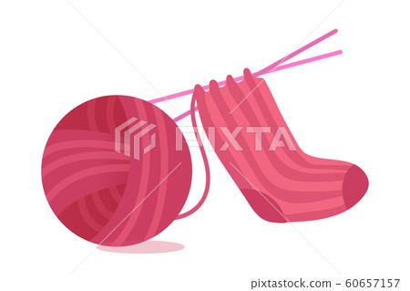 Sock knitting process flat vector illustration Sock knitting process flat vector illustration 60657157