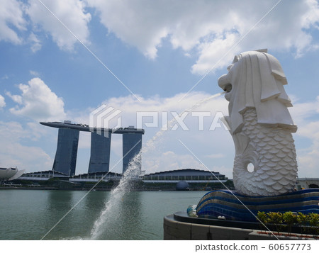 新加坡濱海灣金沙和魚尾獅 60657773