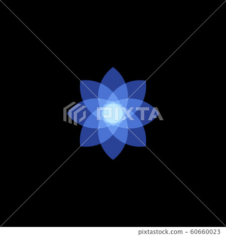 Isolated abstract star colorful logo. Color flower logo. Lotus vector logotype. Gladiolus vector logo.Daffodil vector logo. Organic nature icon. Agricultural colorful icon.Transparent effect stylized. 60660023