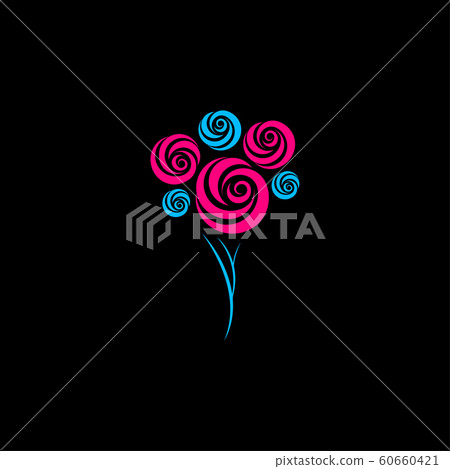 Bouquet of flowers. Bouquet of beautiful roses. Origami bouquet of roses. paper bouquet picture. Vector illustration of a bouquet of colorful flowers. Congratulatory logo. Rose logo. Bouquet logo. Bouquet of flowers. Bouquet of beautiful roses. Origami bouquet of roses. paper bouquet picture. Vector illustration of a bouquet of colorful flowers. Congratulatory logo. Rose logo. Bouquet logo. 60660421