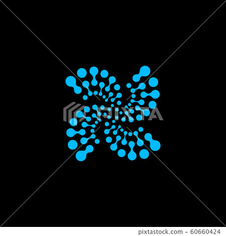Abstract logo. Vector logo. Blue logo. Circle logo. Chemistry logo. Best logo. Bubbles logo. Balloons logo. Kids game logo. Children game logo. Medical logo. Colour logo. Vortex logo. Loading logo. 60660424