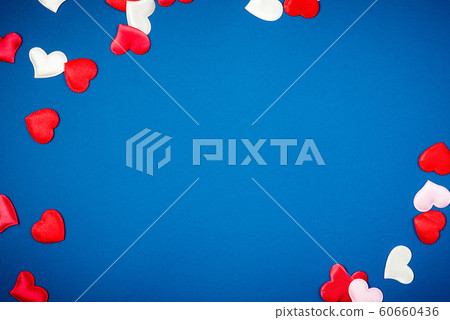 Greeting card with red hearts for Valentine's Day 2020. 60660436