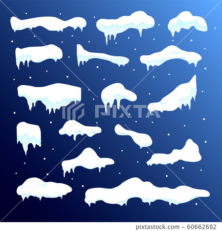 Snow, ice cap with shadow set.  60662682