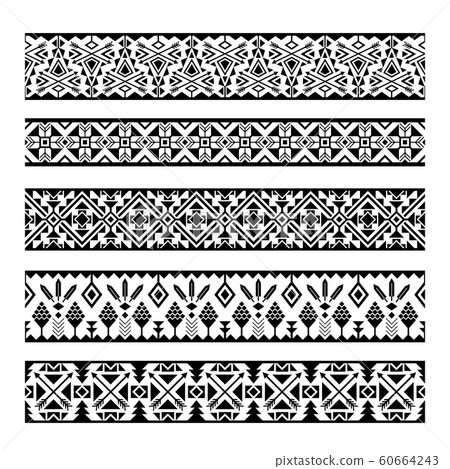 Mexican geometric seamless pattern borders Mexican geometric seamless pattern borders 60664243