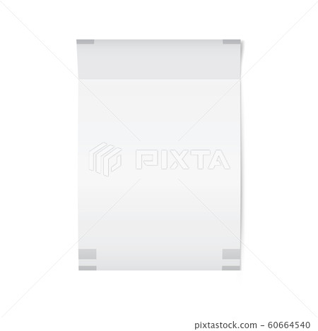 Template of a white paper receipt. Blank check Template of a white paper receipt. Blank check 60664540