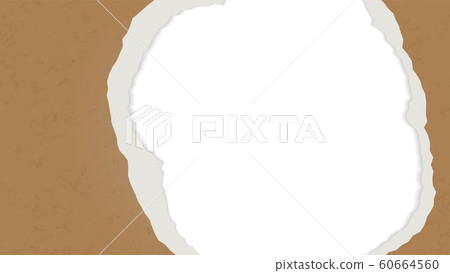 A hole in the ripped recycled paper background. 60664560