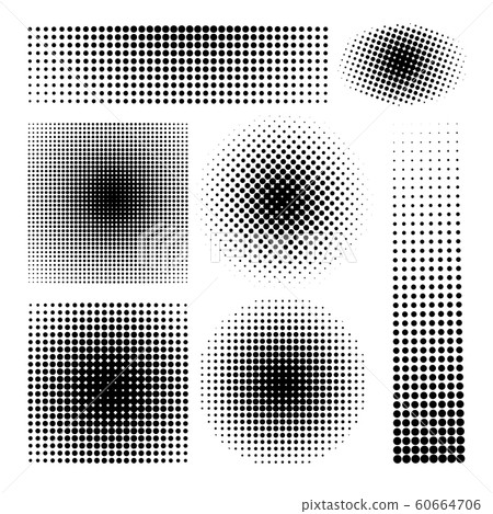 Halftone gradients set - Stock Illustration [60664706] - PIXTA