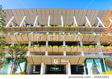 新國家體育館竣工並竣工的東京奧林匹克主體育館[2019年12月12日在公共道路上拍攝的照片] 60664865