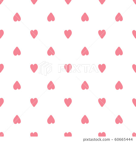 Simple red hearts seamless pattern on white - Stock Illustration ...