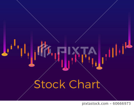 Stock chart, stock market trading. Schedule 60666973
