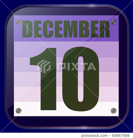December 10 icon. Calendar date for planning important day. Tenth of December. December 10 icon. Calendar date for planning important day. Tenth of December. 60667986