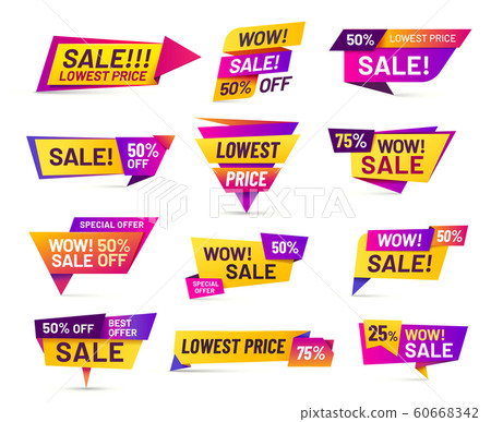 Season sale label price tag banner sticker badge Vector Image