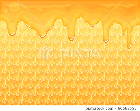 Honey dripping frame illustration 60668555