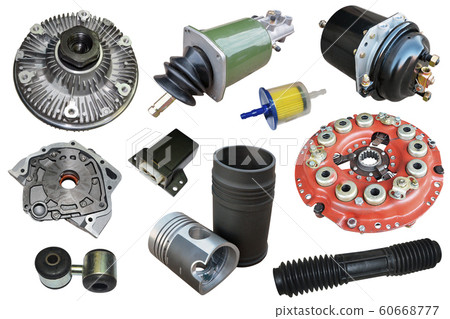 Lot of new auto spare parts. Set with many isolated items for shop or aftermarket. Lot of new auto spare parts. Set with many isolated items for shop or aftermarket. 60668777