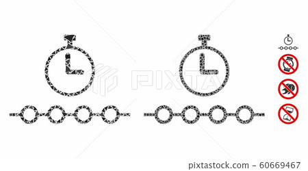 Marked timeline Composition Icon of Inequal Items - Stock Illustration ...