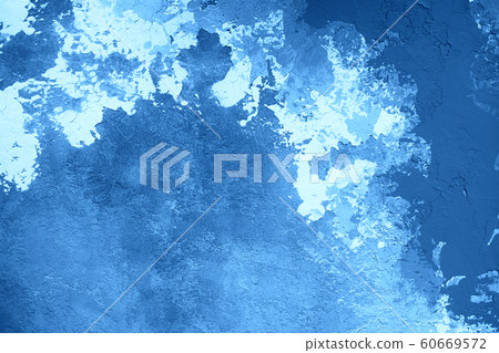 Wall with decorative plaster resembling picture of the sea. 60669572
