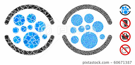 Full Composition Icon of Unequal Pieces - Stock Illustration [60671387 ...