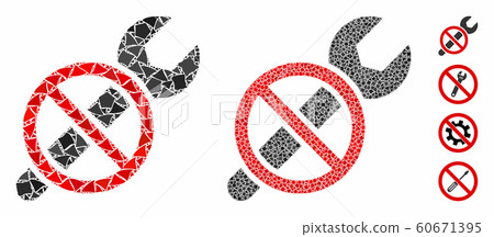 Forbidden repair Composition Icon of Irregular Elements Forbidden repair Composition Icon of Irregular Elements 60671395