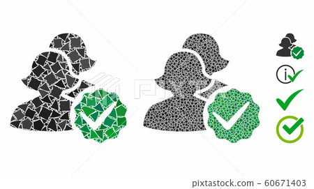 For women Composition Icon of Ragged Pieces - Stock Illustration ...