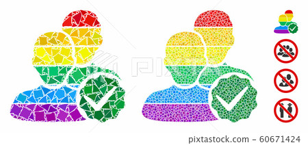 For gays Mosaic Icon of Trembly Items - Stock Illustration [60671424 ...