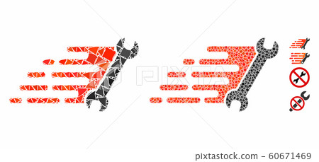 Fast repair Composition Icon of Ragged Pieces - Stock Illustration ...