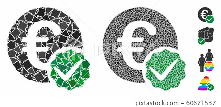Euro only Mosaic Icon of Bumpy Elements - Stock Illustration [60671537 ...
