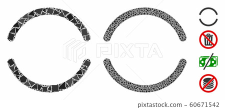 Empty Composition Icon of Uneven Pieces - Stock Illustration [60671542 ...