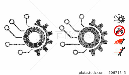 Digital mechanics Mosaic Icon of Abrupt Elements Digital mechanics Mosaic Icon of Abrupt Elements 60671843