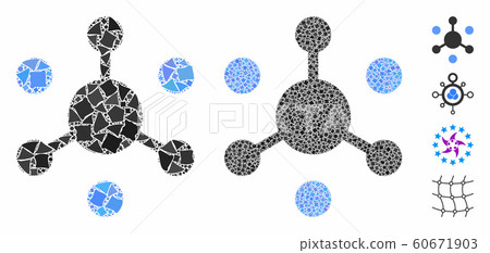 Data network Mosaic Icon of Inequal Items Data network Mosaic Icon of Inequal Items 60671903