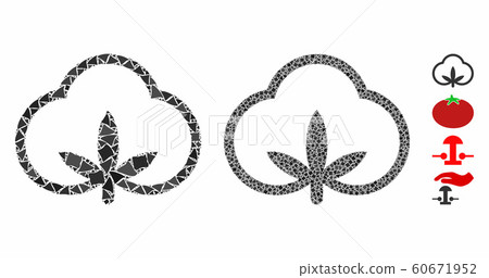 Cotton Mosaic Icon of Rough Items Cotton Mosaic Icon of Rough Items 60671952