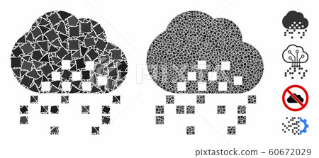 Cloud dissipation Mosaic Icon of Bumpy Parts - Stock Illustration ...