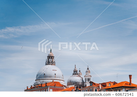 Basilica di Santa Maria Della Salute against blue sky - Venice, Italy 60672541