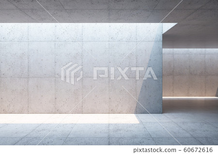 blank concrete space interior, 3d rendering blank concrete space interior, 3d rendering 60672616