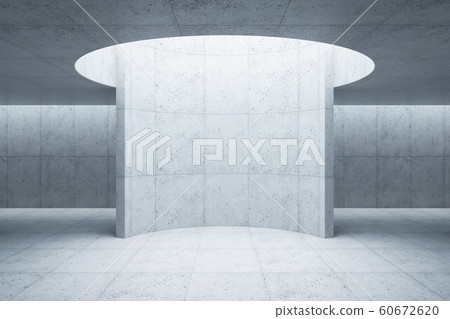 blank concrete space interior, 3d rendering blank concrete space interior, 3d rendering 60672620