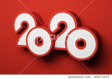 2020 Happy new year creative design background or 60672637