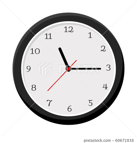 Simple wall clock isolated on white Simple wall clock isolated on white 60672838