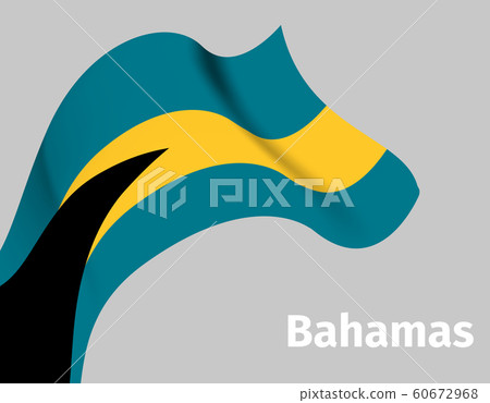 Background with Bahamas wavy flag 60672968