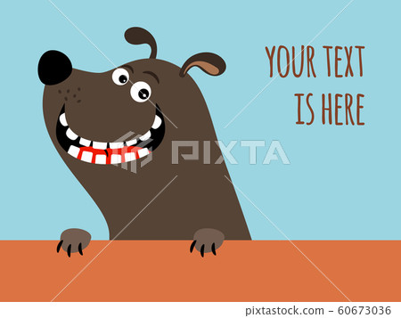 Greeting card with happy dog 60673036