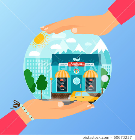 Business concept for opening seafood store Business concept for opening seafood store 60673237
